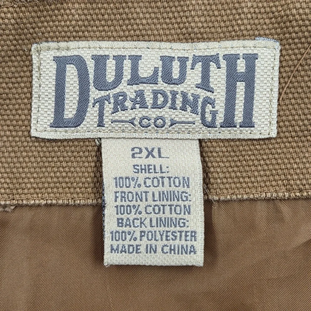 RARE Duluth Fire Hose Cotton Canvas 5 Button Waistcoat Vest Brown Mens 2XL *READ